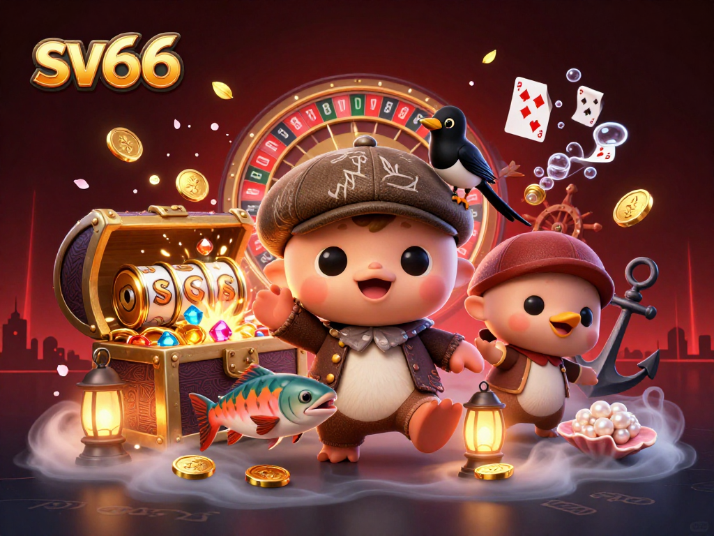 Experience the excitement of sv66 casino with charming characters amidst vibrant slot reels