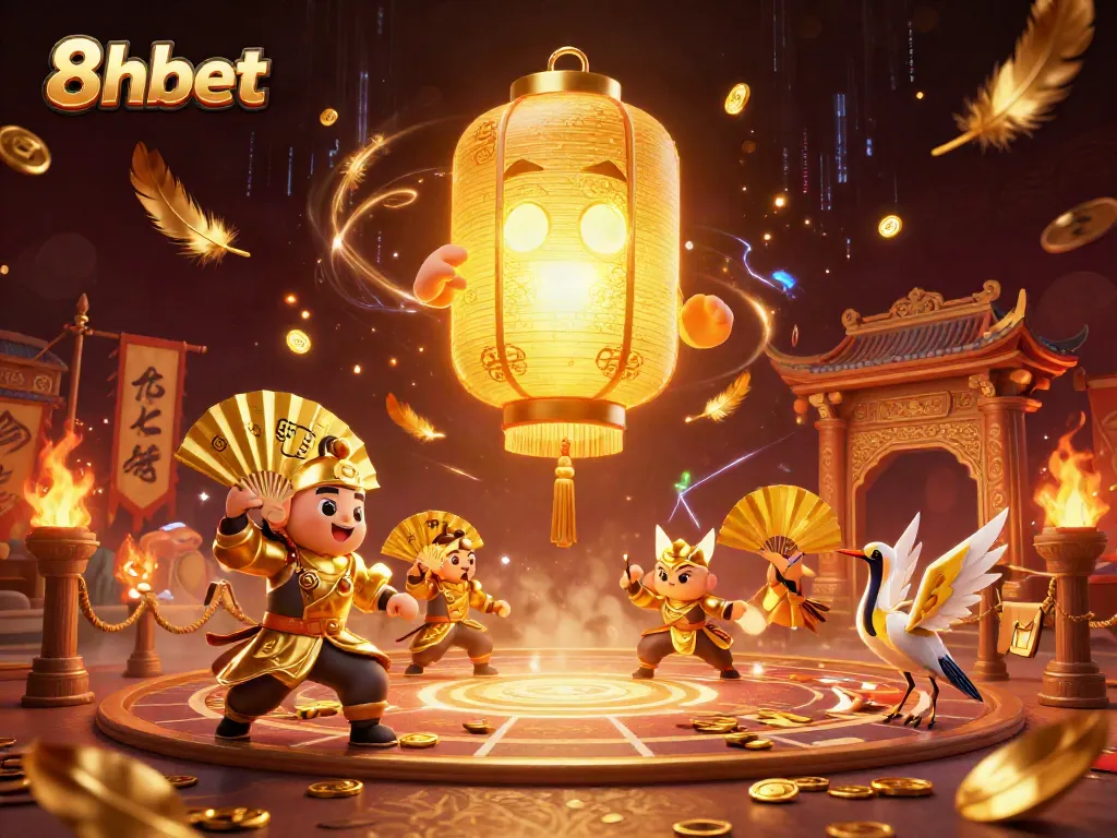 8xbet illustrates vibrant night market casino scene with glowing lantern spirit and golden symbols, engaging betters.