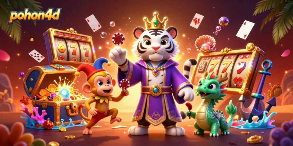 Interact with exciting gaming activities at pohon4d featuring vibrant characters and captivating elements.