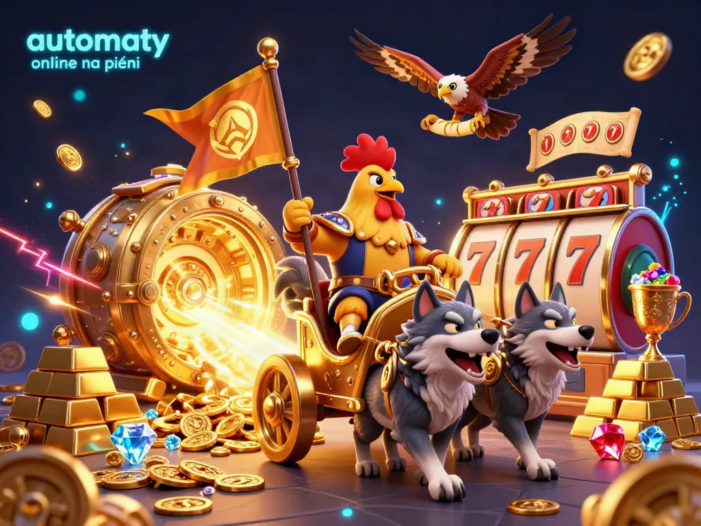 Spin the reels and win with automaty online na pieniądze in this vibrant casino art.