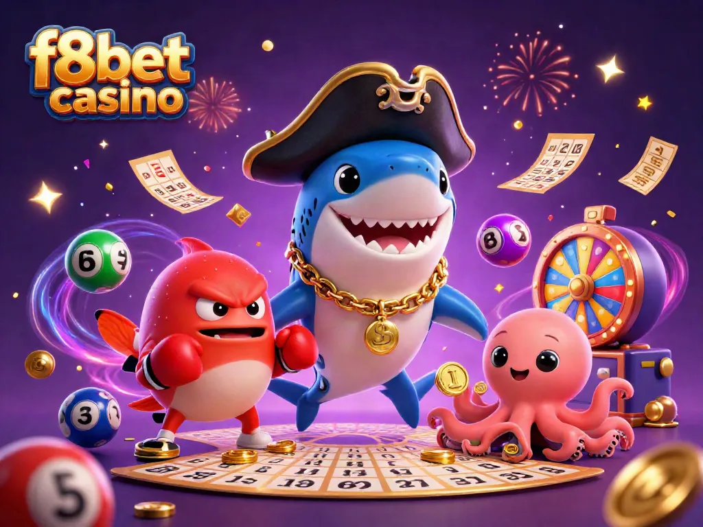 Spin to win at F8BET Casino with interactive characters and vibrant game elements.