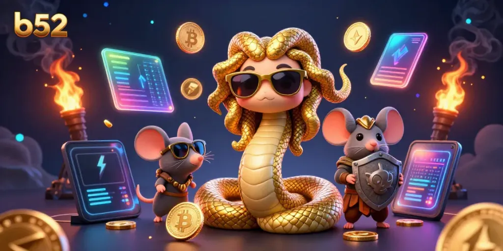 Experience the thrill of b52 online gaming with dynamic characters and crypto elements.