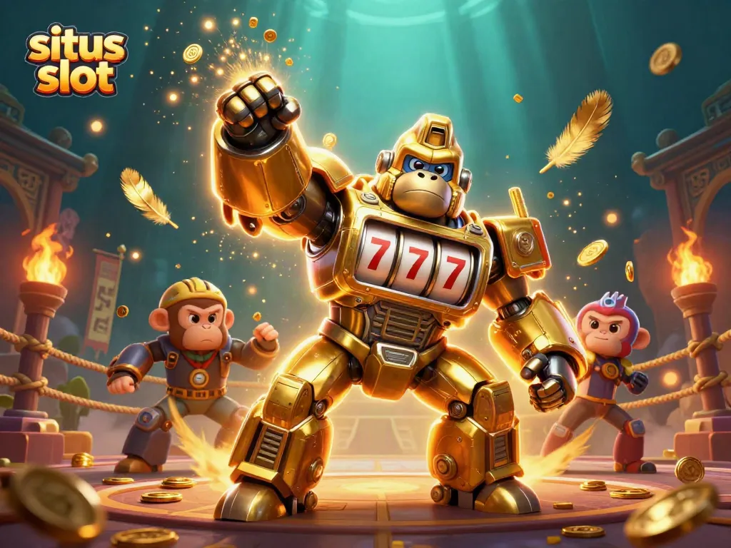 Experience excitement with situs slot in a vibrant 3D casino clash featuring dynamic game elements.