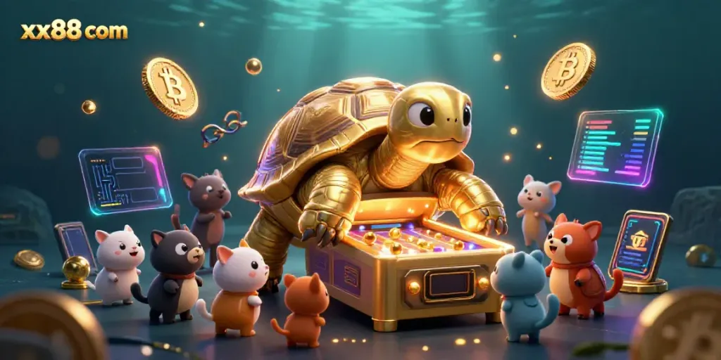 Engage in thrilling fun at xx88 com with a vibrant 3D casino adventure scene.