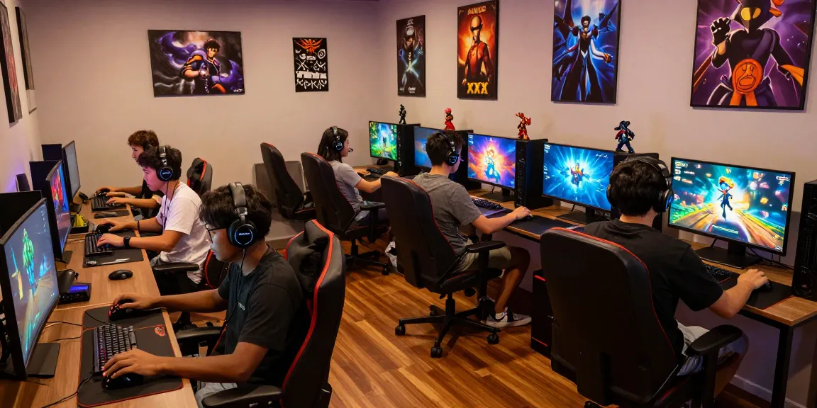 Players enjoying immersive xxx games in a vibrant gaming lounge.