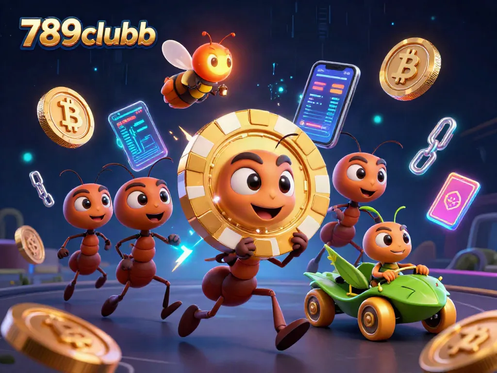 Experience thrilling gaming at 789clubb featuring a heist of golden poker chips and crypto elements.