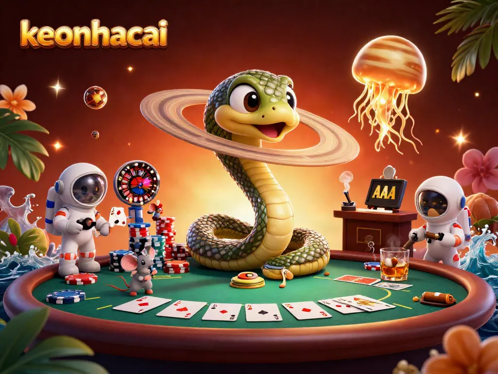 Experience thrilling bets with keonhacai in a vibrant casino cosmos featuring an interactive roulette scene.