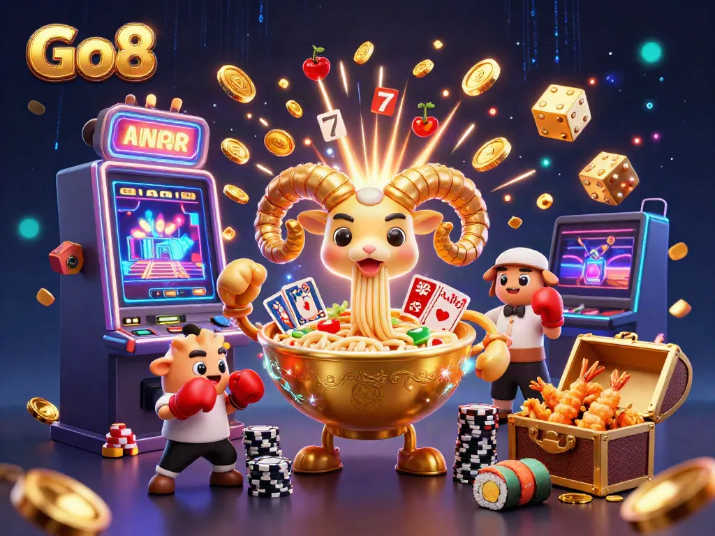 Experience the exciting world of Go8 casinos with vibrant cartoon characters, jackpot thrills, and colorful game elements.