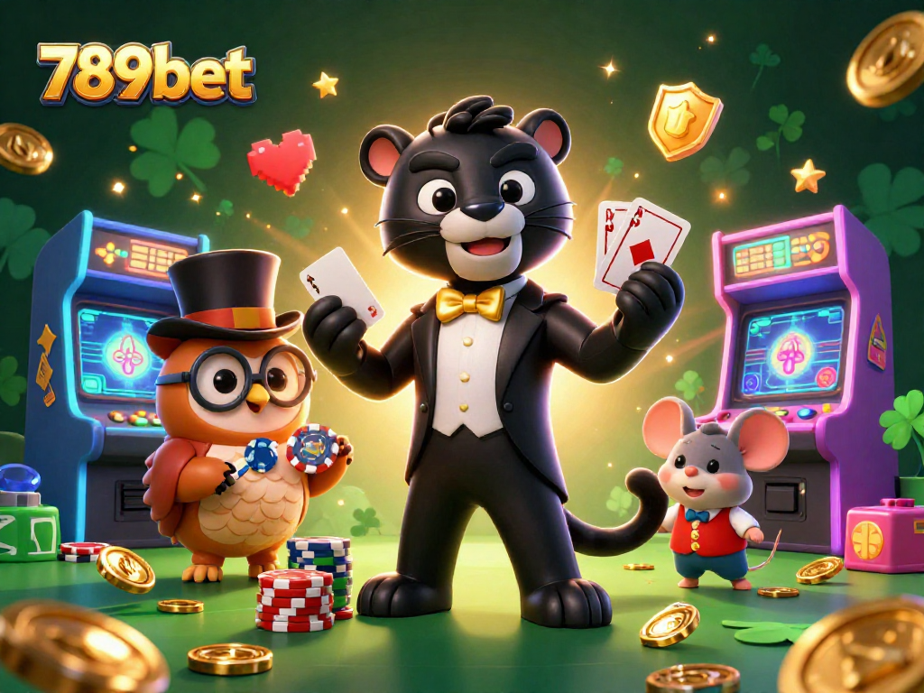 Experience thrilling moments at 789bet with stylish gaming characters and vibrant casino elements.