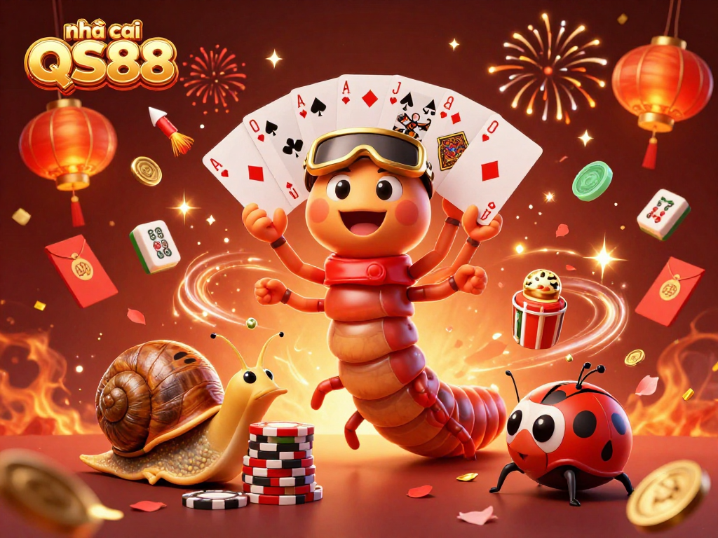 Experience the thrilling world of nhà cái QS88 with dynamic casino action and vibrant celebratory elements.