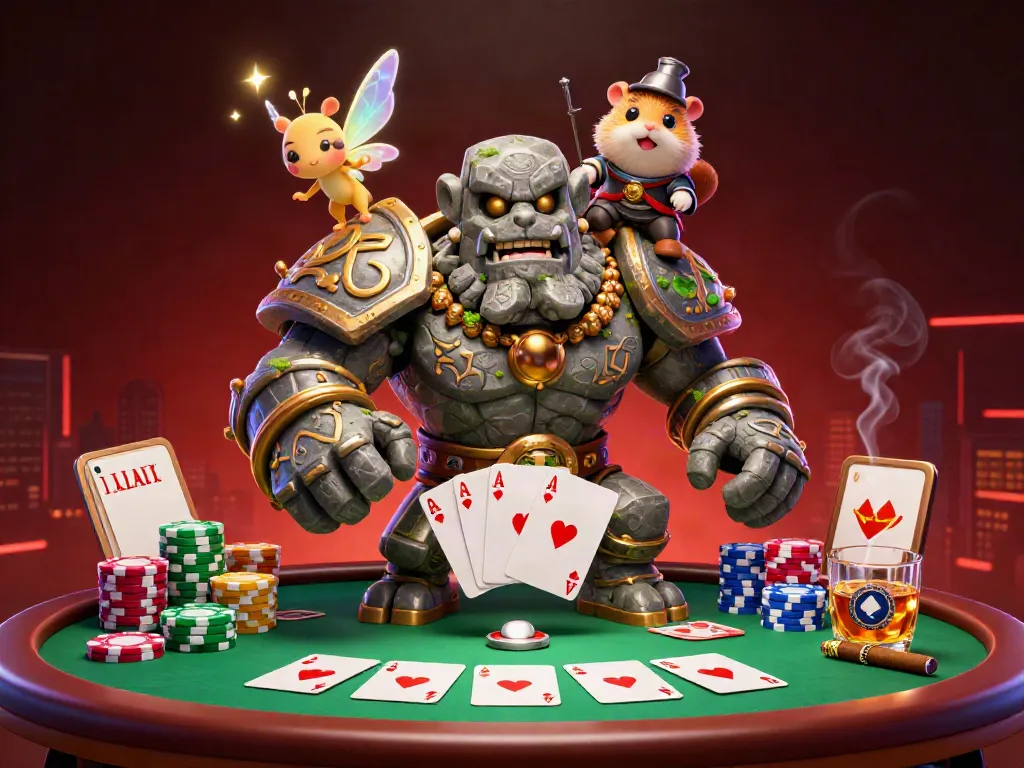 Experience exciting gameplay at SC88 with a golem, fairy, and hamster knight in a vibrant casino setting.
