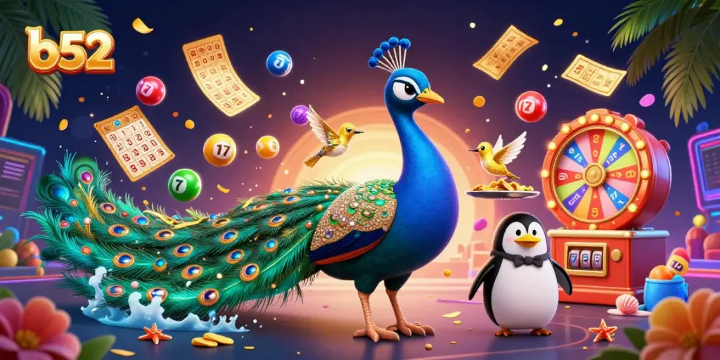B52-themed dynamic casino scene featuring engaging characters and vibrant gaming elements.
