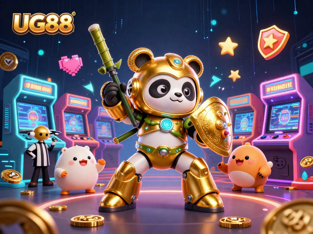 Engage with UG88's thrilling gaming experience featuring vibrant 3D action and dynamic casino elements.