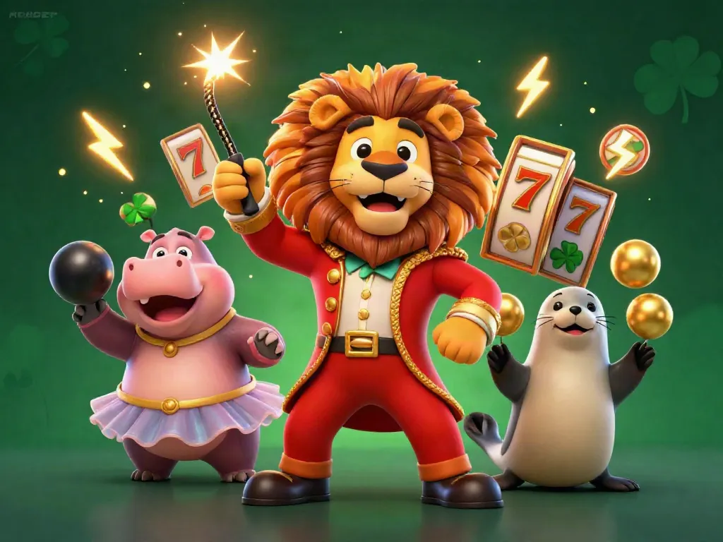 Play slots and win big at RIKBET with exciting 3D circus characters and vibrant game elements.