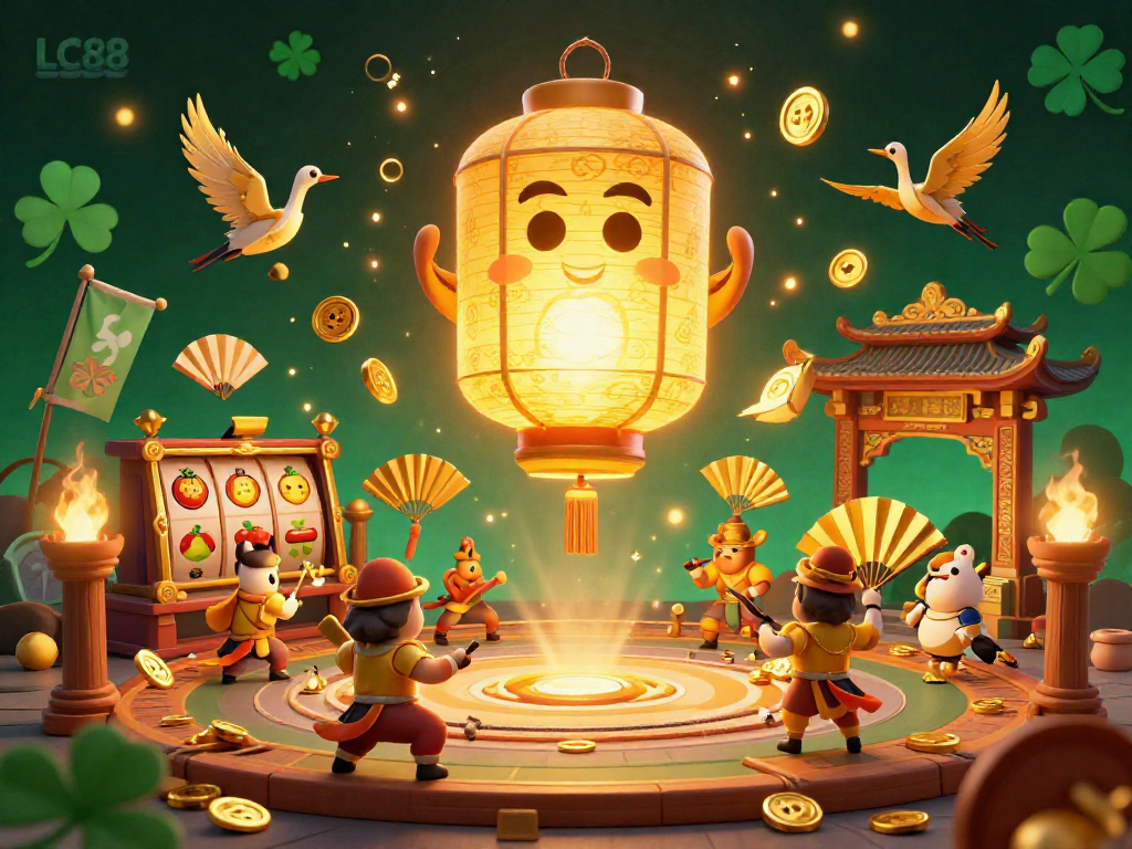 Join the excitement at LC88 as the golden lantern spirit guides you through a vibrant online casino adventure.
