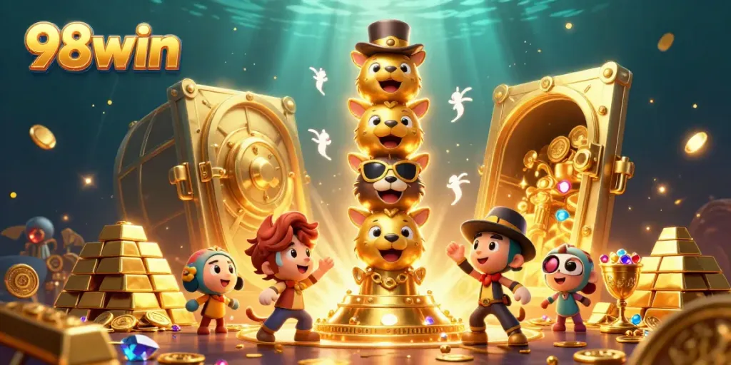 Join 98win to explore vibrant online casino treasures with a dazzling golden totem!