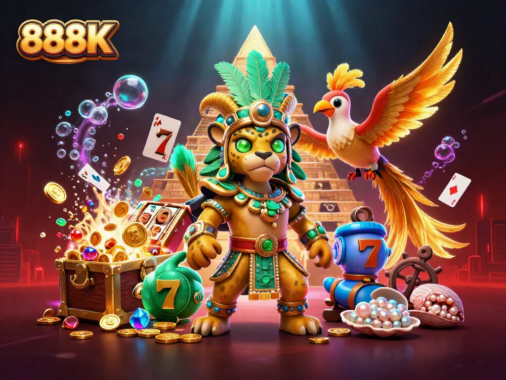 Experience thrilling gaming adventures at 888K with stunning treasure-filled scenes.