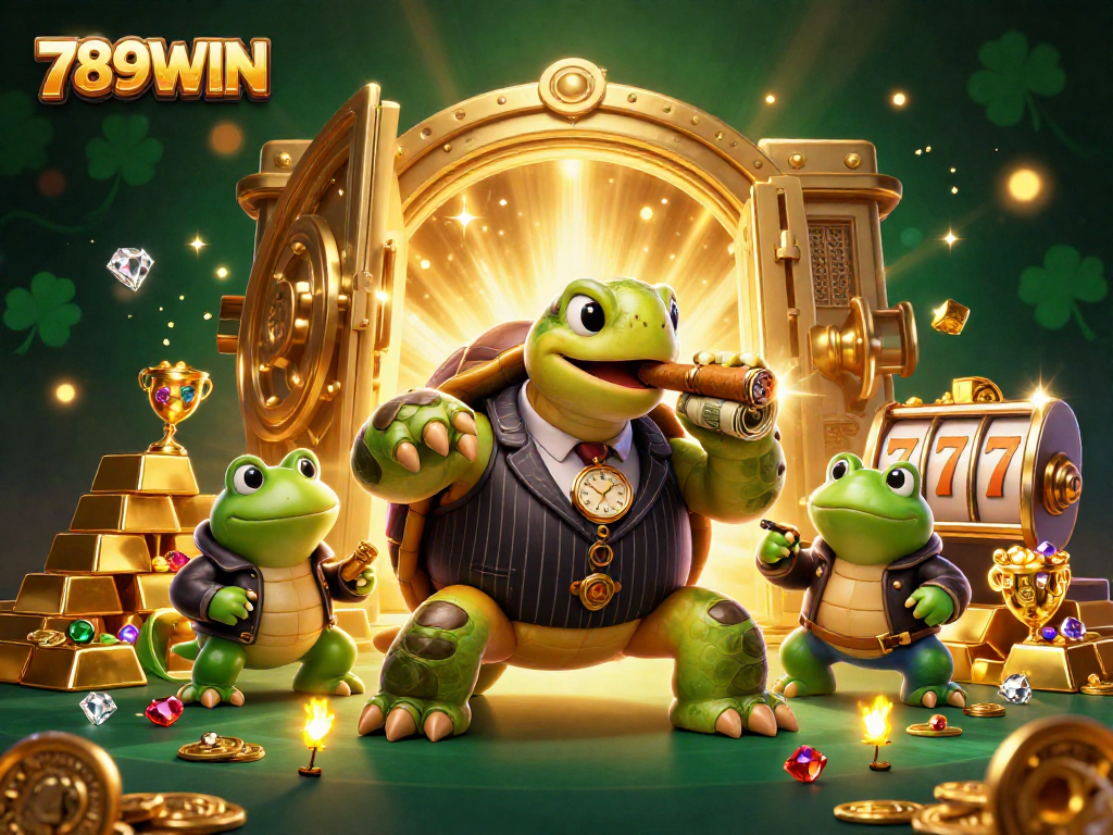 Experience the exciting world of 789WIN with vibrant casino elements featuring lucky charms and rich rewards.