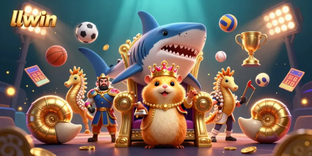 Experience thrilling gameplay at llwin with a miniature golden hamster king and dynamic sports elements.