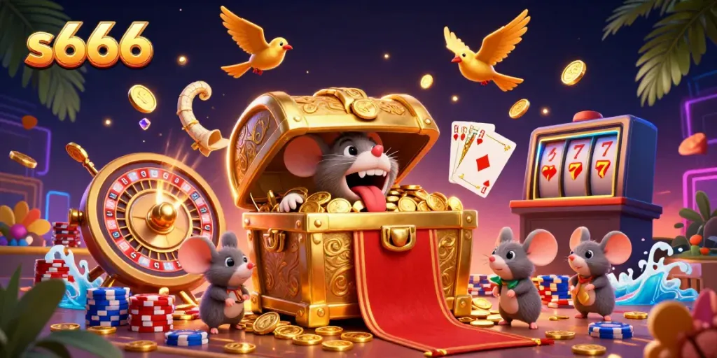 Experience the thrilling s666 online casino with dazzling treasures, vibrant gaming elements, and excitement.