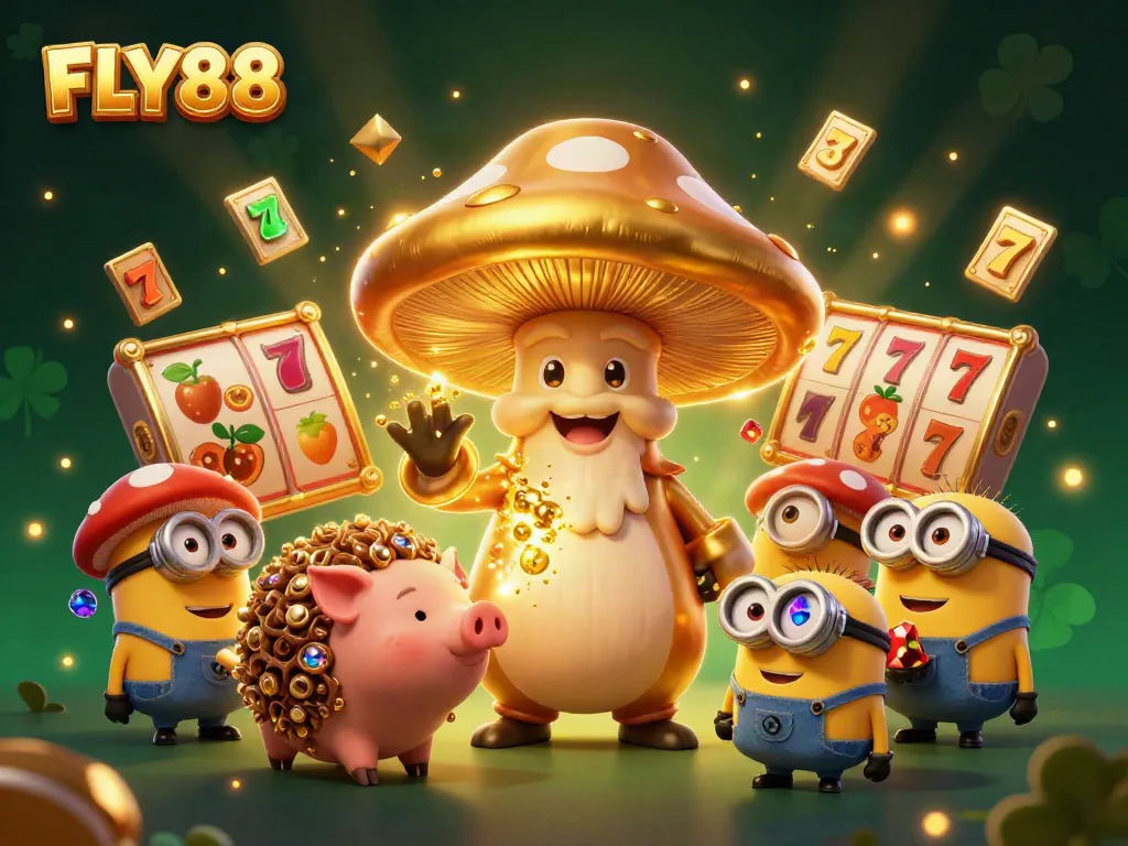 Experience thrilling slot magic with FLY88's golden wizard, treasures, and jackpot elements.
