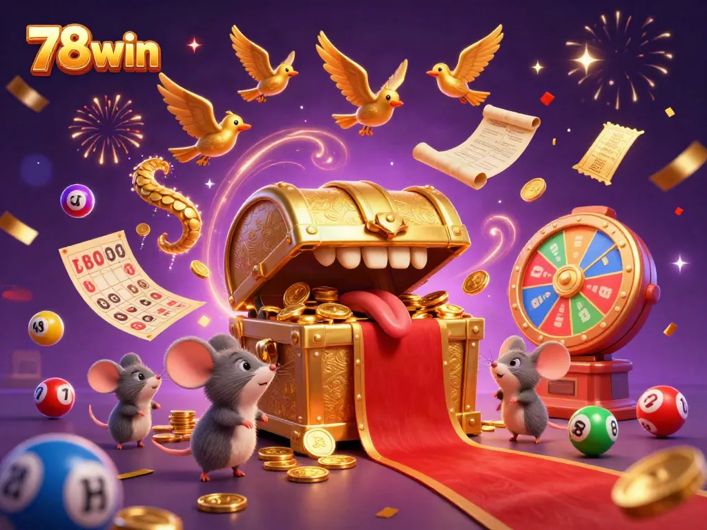 Engage with the thrilling 78win casino atmosphere highlighted by dynamic lottery elements and golden treasures.