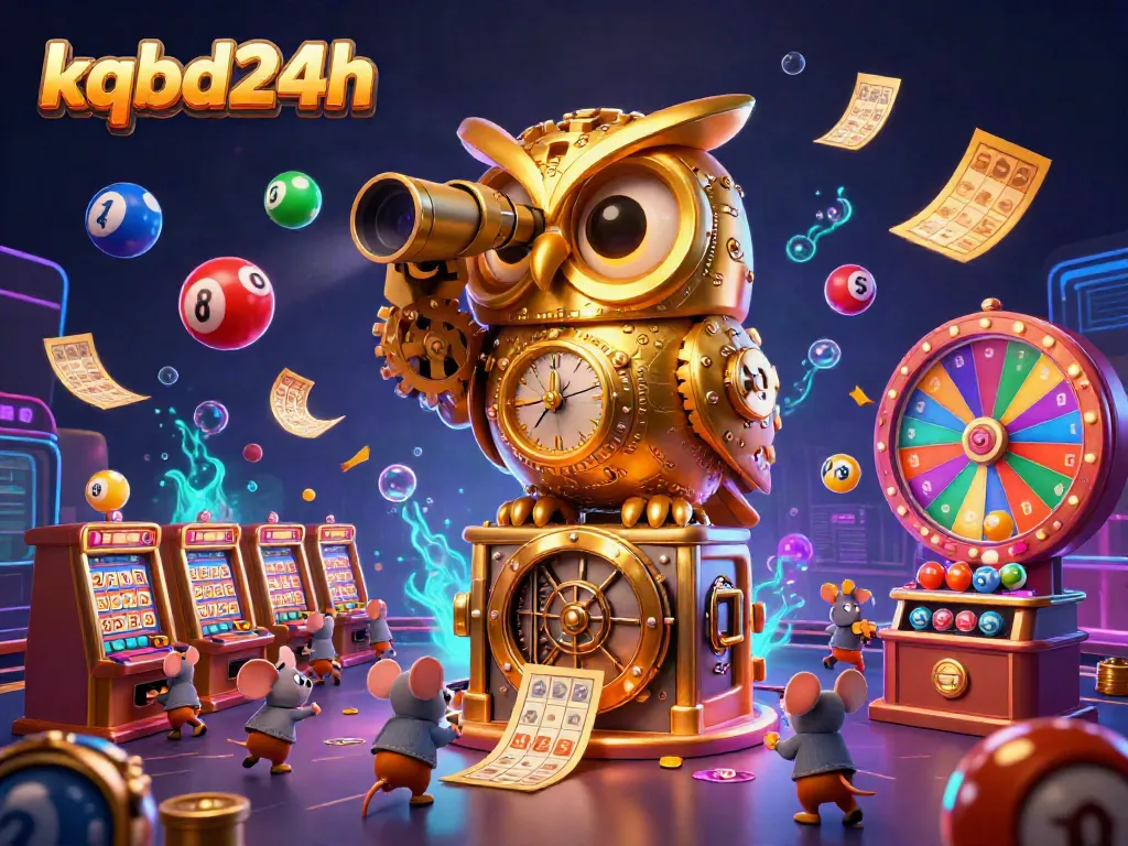 Experience dynamic gameplay with kqbd24h, featuring a clockwork owl and vibrant casino elements.