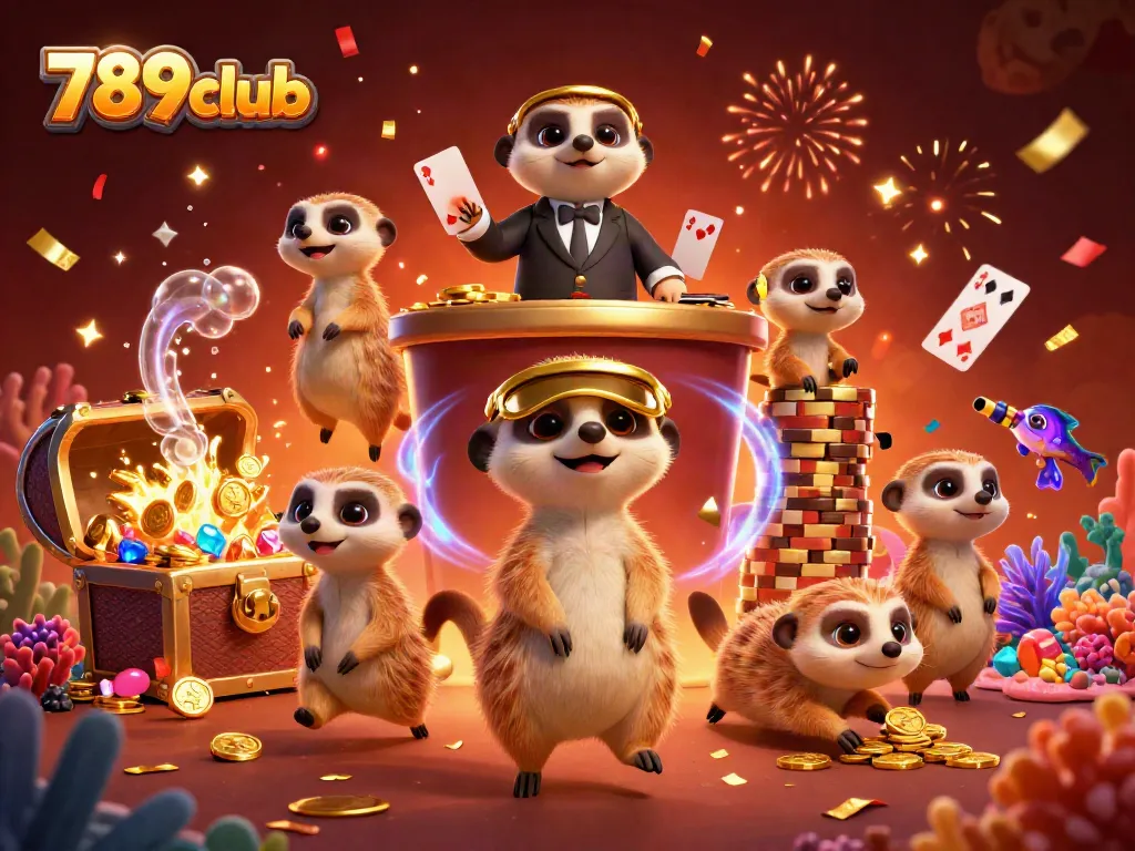 Experience the excitement at 789club with vibrant meerkats running an animated casino