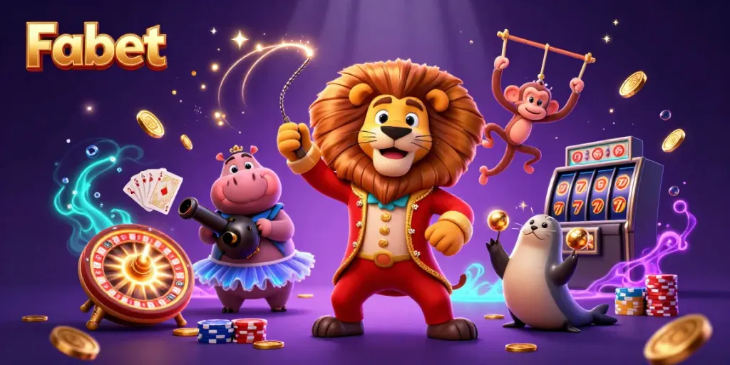 Experience thrilling gaming at Fabet with vibrant casino characters and magical effects.