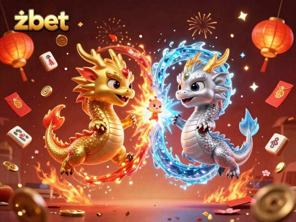Experience excitement with zbet's thrilling casino adventures featuring dynamic cartoon dragons.