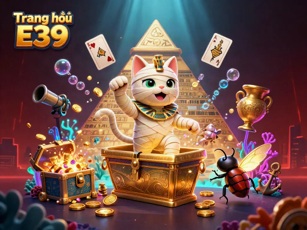 Experience thrilling gameplay with Trang chủ E39 featuring dynamic characters in a vibrant casino scene.